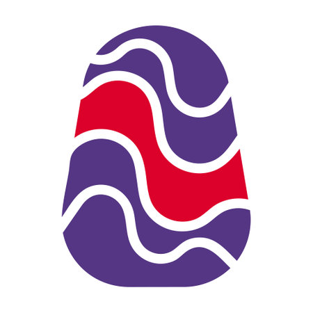 egg icon solid red purple style easter illustration vector element and symbol perfect. Icon sign from modern collection for web.のイラスト素材
