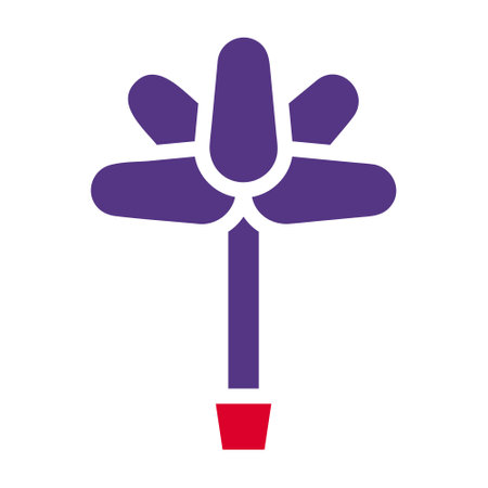flower icon solid red purple style easter illustration vector element and symbol perfect. Icon sign from modern collection for web.のイラスト素材