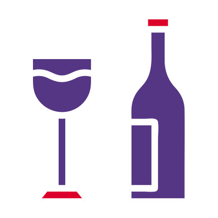 wine icon solid red purple style easter illustration vector element and symbol perfect. Icon sign from modern collection for web.のイラスト素材
