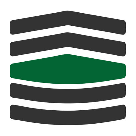 badge icon solid grey green colour military illustration vector army element and symbol perfect. Icon sign from modern collection for web.のイラスト素材