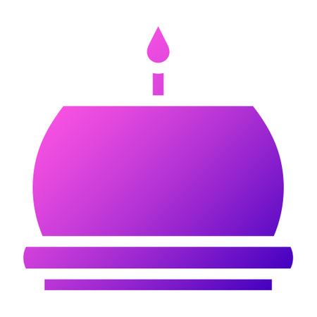 candle icon solid gradient purple pink colour easter illustration vector element and symbol perfect. Icon sign from modern collection for web.のイラスト素材