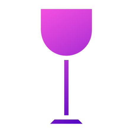 glass wine icon solid gradient purple pink colour easter illustration vector element and symbol perfect. Icon sign from modern collection for web.のイラスト素材
