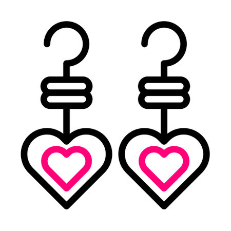 earring icon duocolor black pink colour mother day illustration vector element and symbol perfect.のイラスト素材