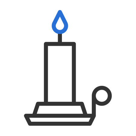 candle icon duocolor grey blue colour easter illustration vector element and symbol perfect. Icon sign from modern collection for web.のイラスト素材