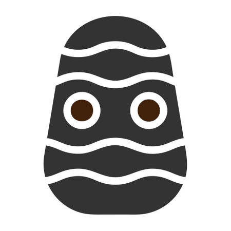 egg icon solid grey brown colour easter illustration vector element and symbol perfect. Icon sign from modern collection for web.のイラスト素材