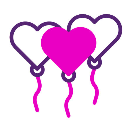 balloon icon duotone pink purple colour mother day illustration vector element and symbol perfect.のイラスト素材