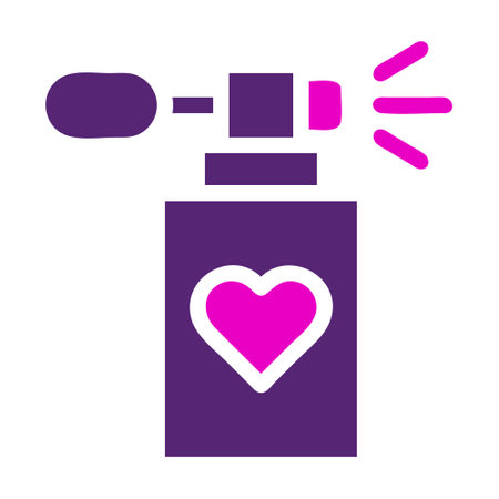 perfume icon solid duocolor pink purple colour mother day illustration vector element and symbol perfect.のイラスト素材