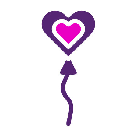 balloon icon solid duocolor pink purple colour mother day illustration vector element and symbol perfect.のイラスト素材