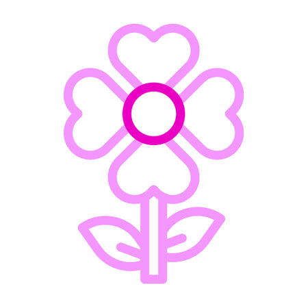 flower love icon duocolor pink colour mother day illustration vector element and symbol perfect.のイラスト素材