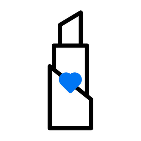 lipstick icon duotone blue black colour mother day illustration vector element and symbol perfect.のイラスト素材
