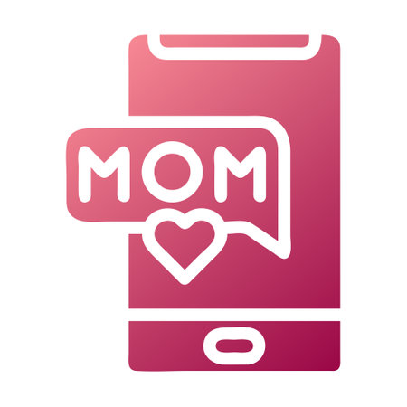 handphone calendar icon solid gradient red colour mother day illustration vector element and symbol perfect.のイラスト素材
