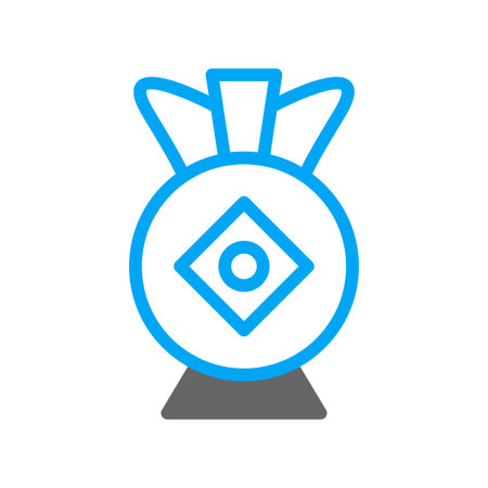 Jar icon duotone blue grey colour style chinese new year vector element and symbol perfect.のイラスト素材