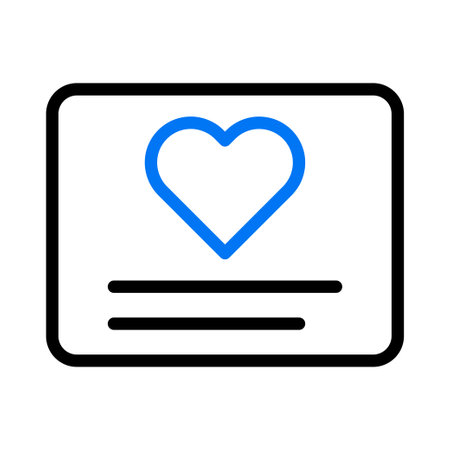 Love card icon duocolor blue style valentine illustration vector element and symbol perfect.のイラスト素材
