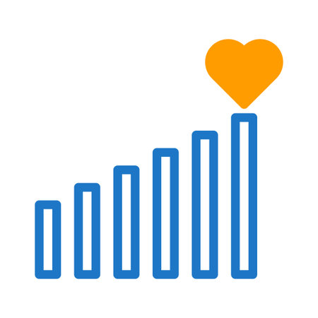 Signal love icon duotone blue orange style valentine illustration vector element and symbol perfect.のイラスト素材