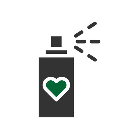 Cosmetic love icon solid grey green style valentine illustration vector element and symbol perfect.のイラスト素材