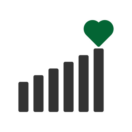 Signal love icon solid grey green style valentine illustration vector element and symbol perfect.のイラスト素材