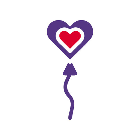Balloon icon solid red purple colour mother day illustration vector element and symbol perfect.のイラスト素材