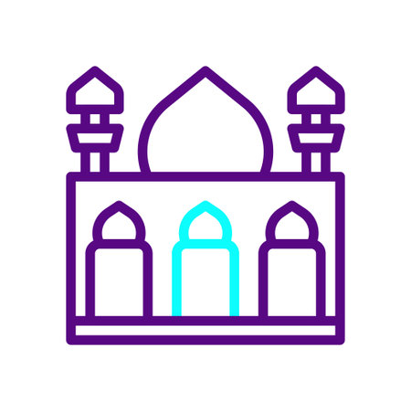 Mosque icon duocolor purple blue colour ramadan illustration vector element and symbol perfect.のイラスト素材