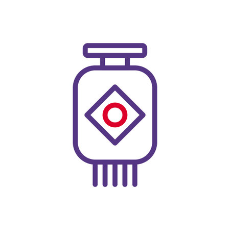 Lantern icon duocolor red purple colour chinese new year vector element and symbol perfect.のイラスト素材