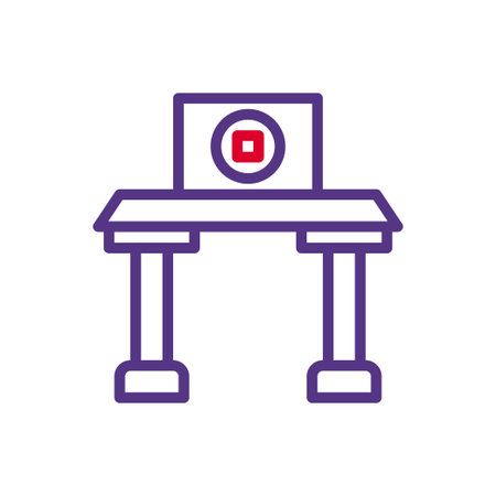 Arch icon duocolor red purple colour chinese new year vector element and symbol perfect.のイラスト素材