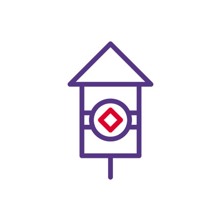 Firecrackers icon duocolor red purple colour chinese new year vector element and symbol perfect.のイラスト素材