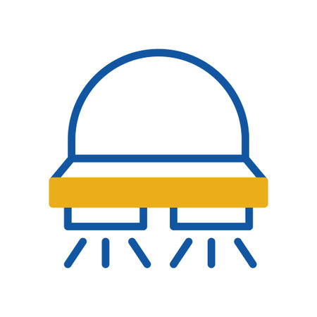 Ufo icon duotone blue orange colour universe vector element and symbol perfect.のイラスト素材