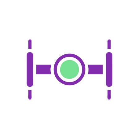 Astronomy icon solid purple green colour universe vector element and symbol perfect.のイラスト素材