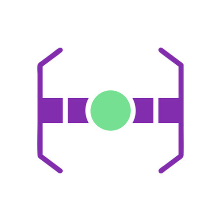 Astronomy icon solid purple green colour universe vector element and symbol perfect.のイラスト素材