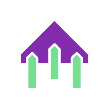 Rocket icon solid purple green colour universe vector element and symbol perfect.