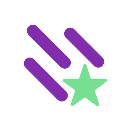 Comet icon solid purple green colour universe vector element and symbol perfect.のイラスト素材