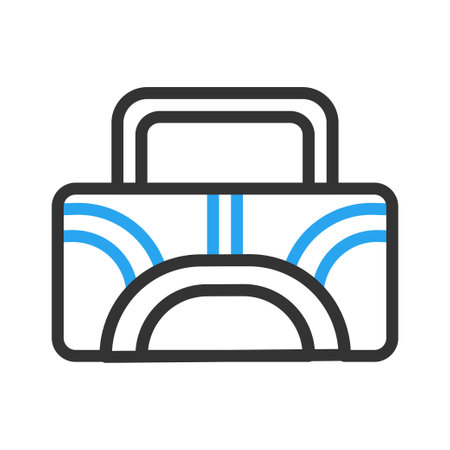 Backpack icon duocolor blue black colour sport illustration vector element and symbol perfect.のイラスト素材