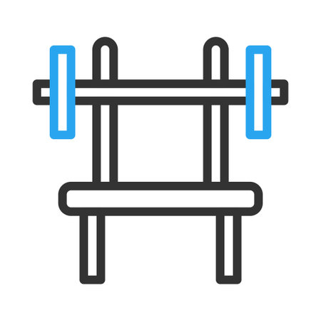 Dumbbell icon duocolor blue black colour sport illustration vector element and symbol perfect.のイラスト素材