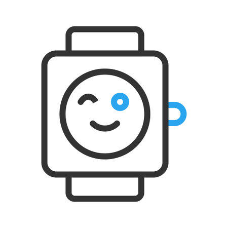 Smartwatch icon duocolor blue black colour sport illustration vector element and symbol perfect.のイラスト素材