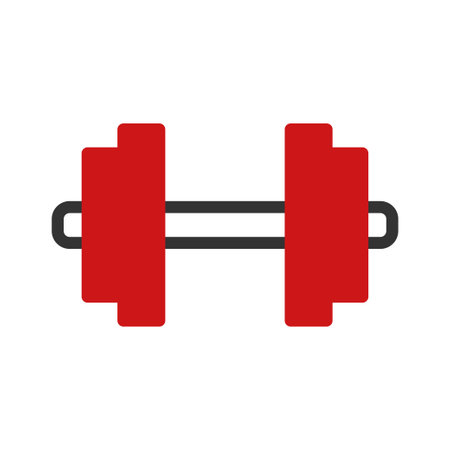 Dumbbell icon duotone red black colour sport illustration vector element and symbol perfect.のイラスト素材