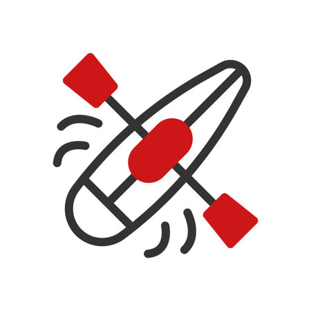 Canoe icon duotone red black colour sport illustration vector element and symbol perfect.のイラスト素材