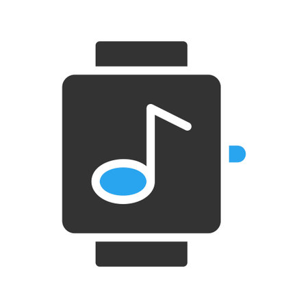 Smartwatch icon solid blue black colour sport illustration vector element and symbol perfect.のイラスト素材