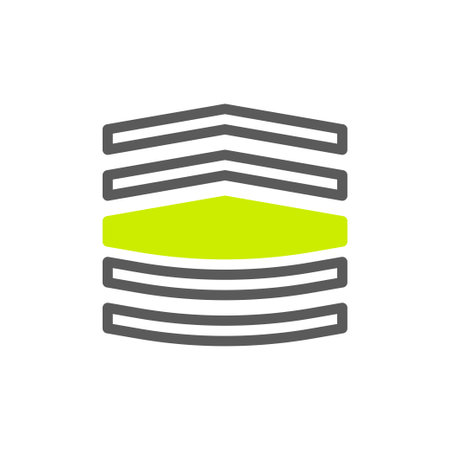 Badge icon duotone grey vibrant colour military vector army element and symbol perfect.のイラスト素材