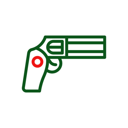 Gun icon duocolor green red colour military vector army element and symbol perfect.