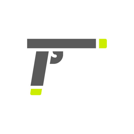 Gun icon gradient green blue colour military vector army element and symbol perfect.のイラスト素材