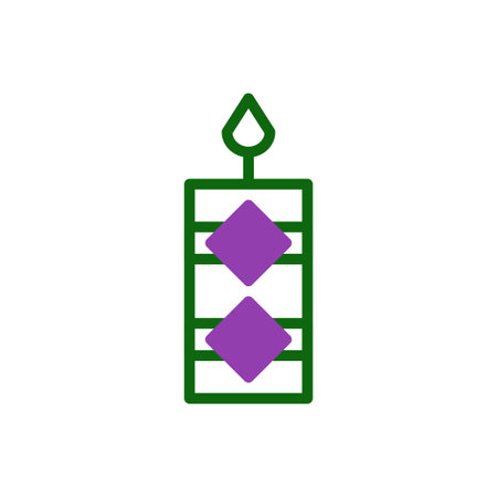 Candle icon duotone green purple colour chinese new year vector element and symbol perfect.のイラスト素材