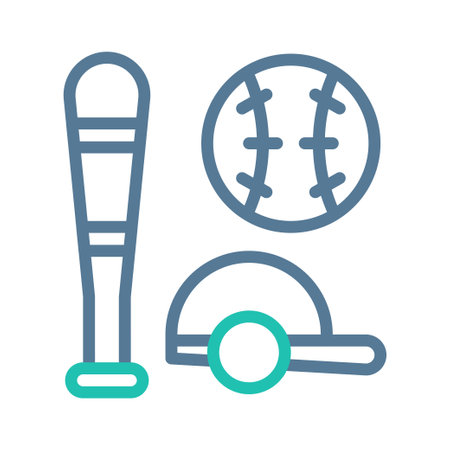 Baseball icon duocolor green light grey colour sport illustration vector element and symbol perfect.
