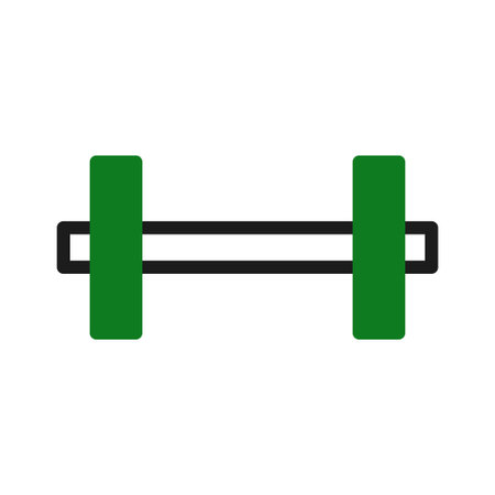 Dumbbell icon duotone green black colour sport illustration vector element and symbol perfect.のイラスト素材