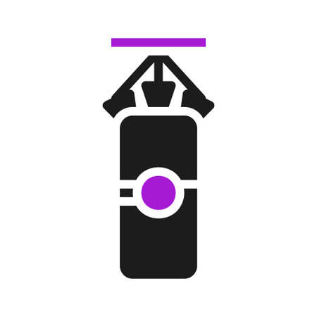 Punching bag icon solid purple black sport illustration vector element and symbol perfect.のイラスト素材