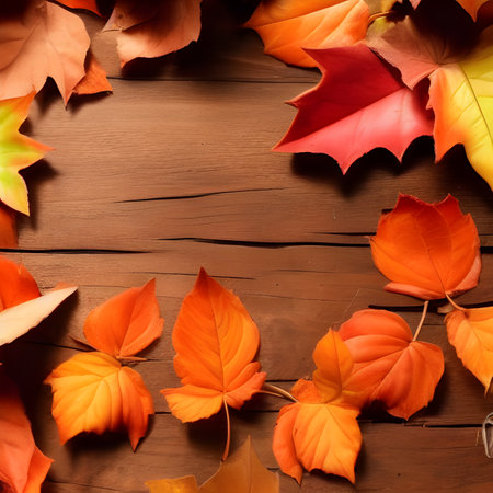 Autumn orange, leaves fall random background, leaf abstract element outdoor wallpaper, photos,の素材