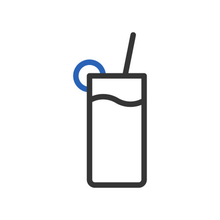 Drink icon duocolor blue grey summer beach illustration vector element and symbol perfect.のイラスト素材