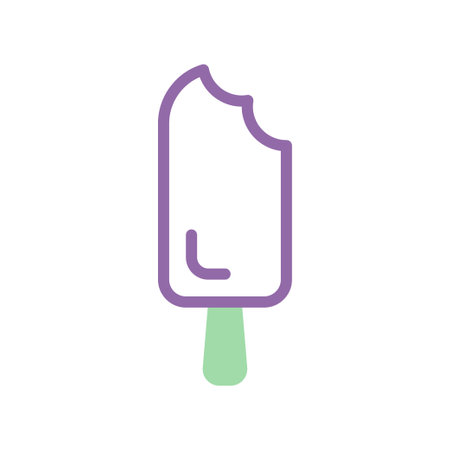 Ice cream icon duotone purple green summer beach illustration vector element and symbol perfect.のイラスト素材