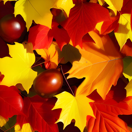 Autumn picture, leaves fall abstract background, leaf random element outdoor wallpaper,の素材