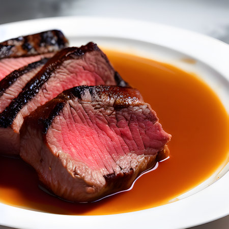 grilled beef fillet steak meat, Juicy medium rare beef with spices picture, wallpaperの素材