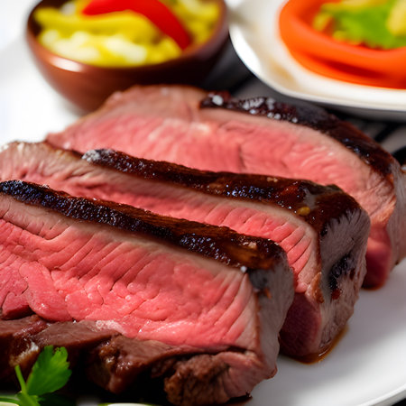 grilled beef fillet steak meat, Juicy medium rare beef with spices picture, wallpaperの素材