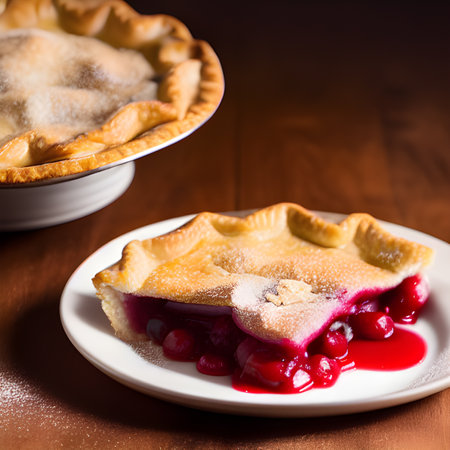 Tasty cherry pie, Slice of delicious fresh cherry pie picture wallpaper, photos,の素材